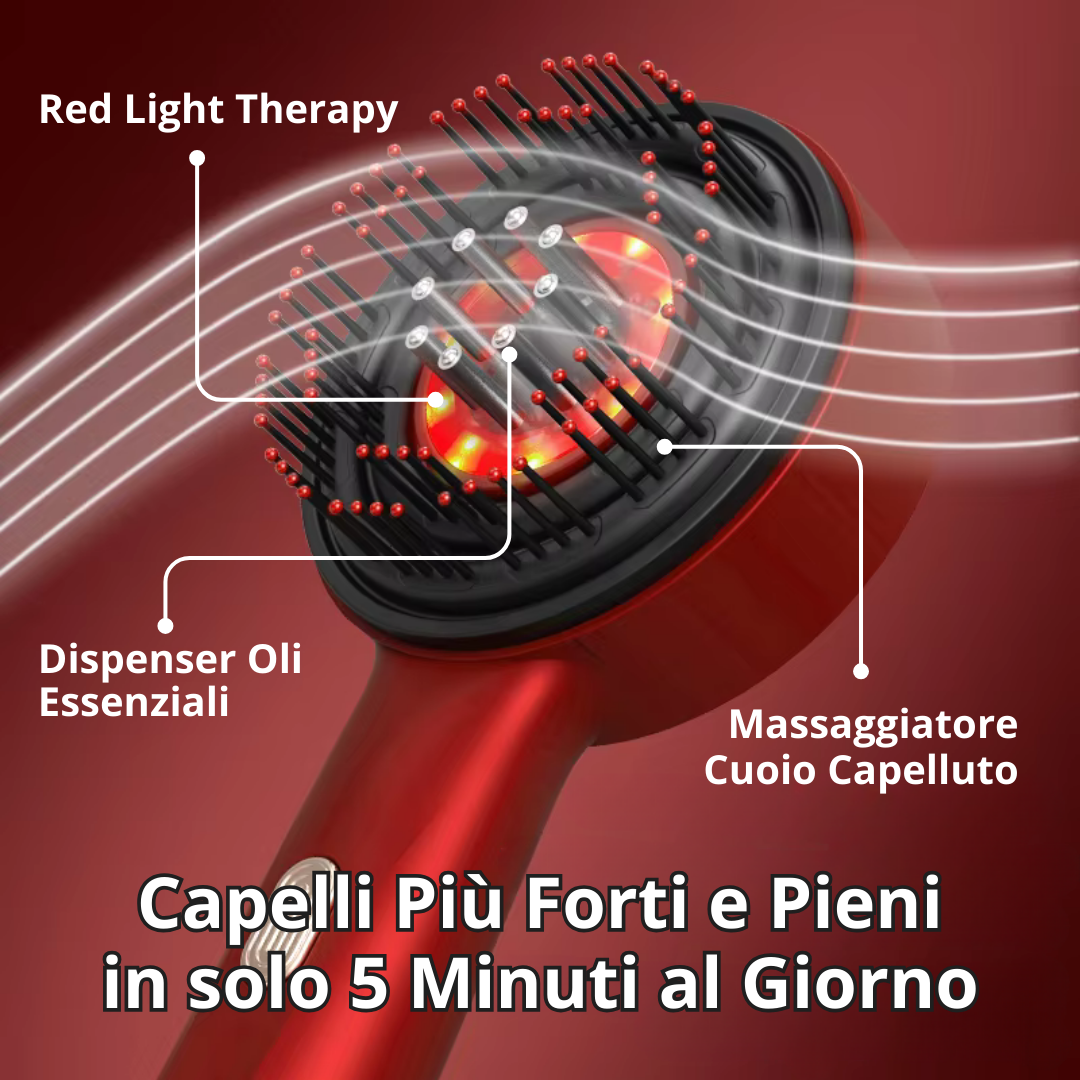 Spazzola Massaggiante con Tecnologia Red Light